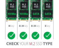 AXAGON Adapter wewnętrzny PCEM2-D, PCIe x4, 1x M.2 NVMe M-key + 1x SATA B-key slot, SP & LP - 730832 - zdjęcie 6
